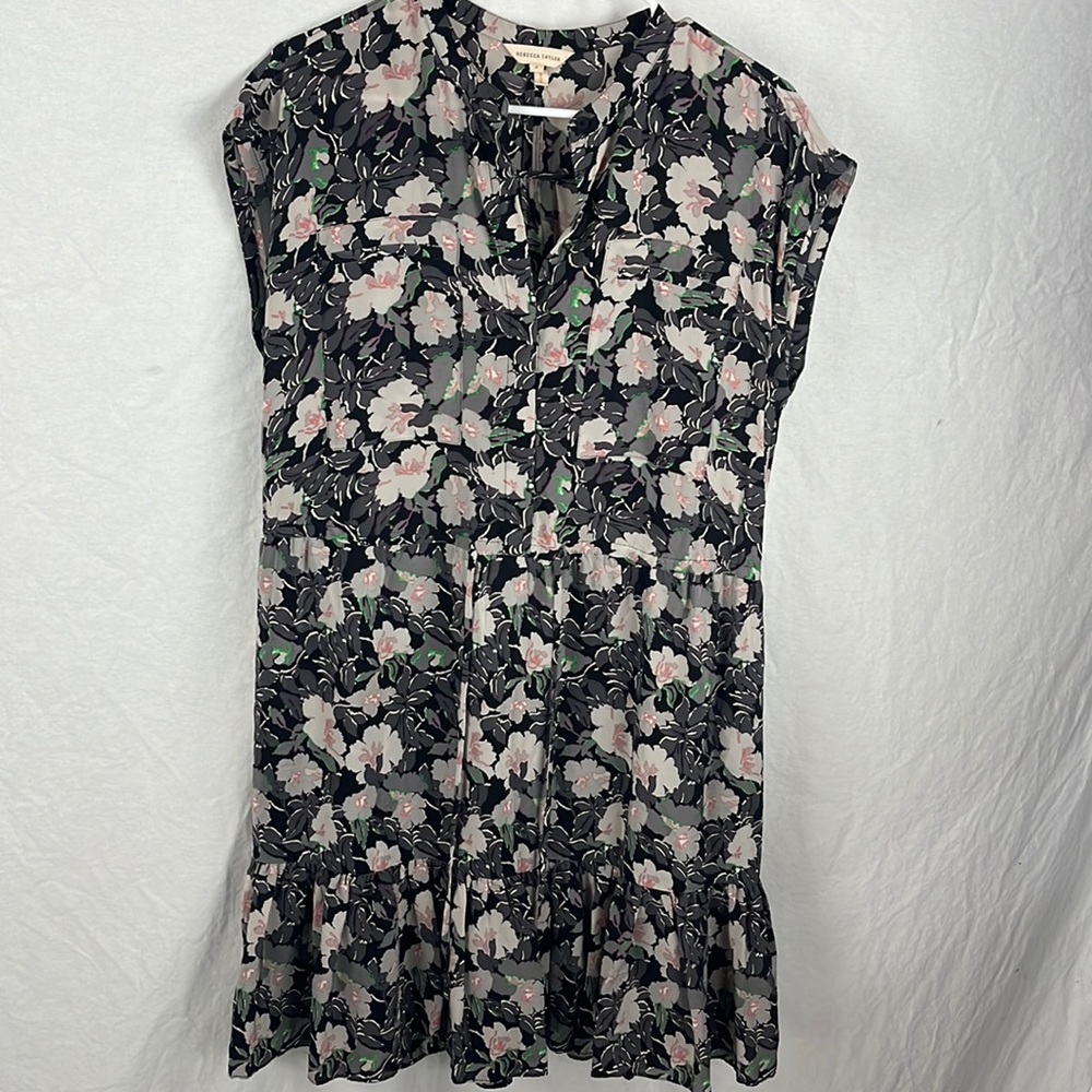 Rebecca Taylor 6 silk drawstring dress